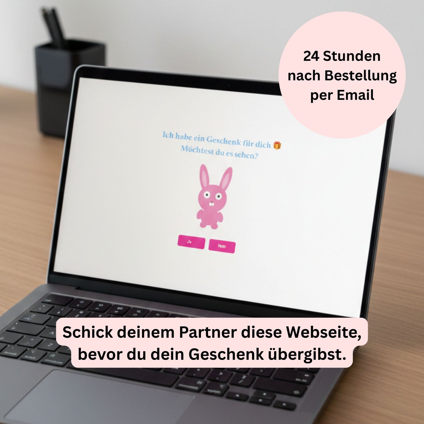 Lustige Webseite vor dem Geschenk (interaktiv)