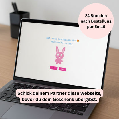 Lustige Webseite vor dem Geschenk (interaktiv)