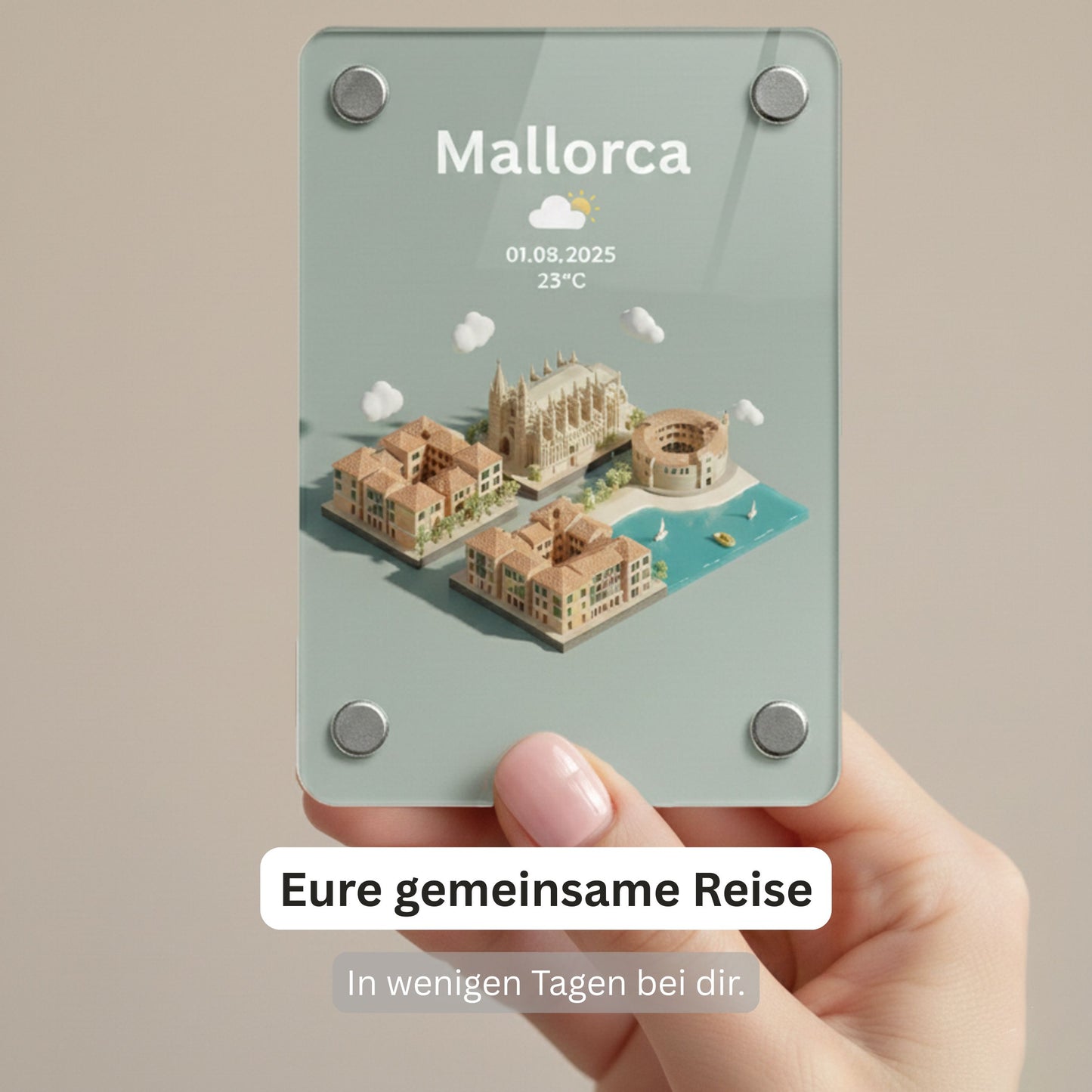 "Travel Love 3D Cartoon" - Acryl Magnet