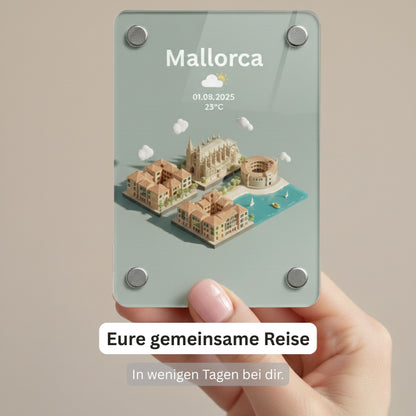 "Travel Love 3D Cartoon" - Acryl Magnet